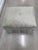 Vintage Silver Gray Velvet Ottoman For Sale In New York - Image 6 of 6