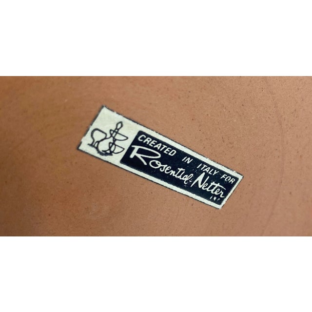 1970s Vintage Bitossi Gold and Orange Sunburst Vase For Sale - Image 5 of 6