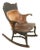 Late 19th Century Antique Solid Wood Empire Style Mahogany Rocking Chair With Rich Patina For Sale
