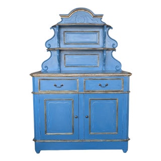 Vintage Mahogany Sideboard with Gold Leaf Details For Sale