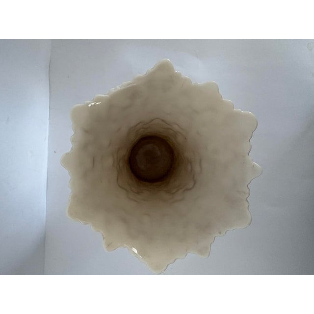 Ceramic Vintage Lenox Ivory Porcelain Vase With Sculpted Foliate Relief, Usa Neoclassical Decor For Sale - Image 7 of 7