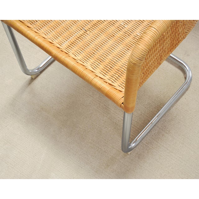 Set of Nine Harvey Probber D43 Rattan Wicker Cantilever Chairs For Sale - Image 17 of 18