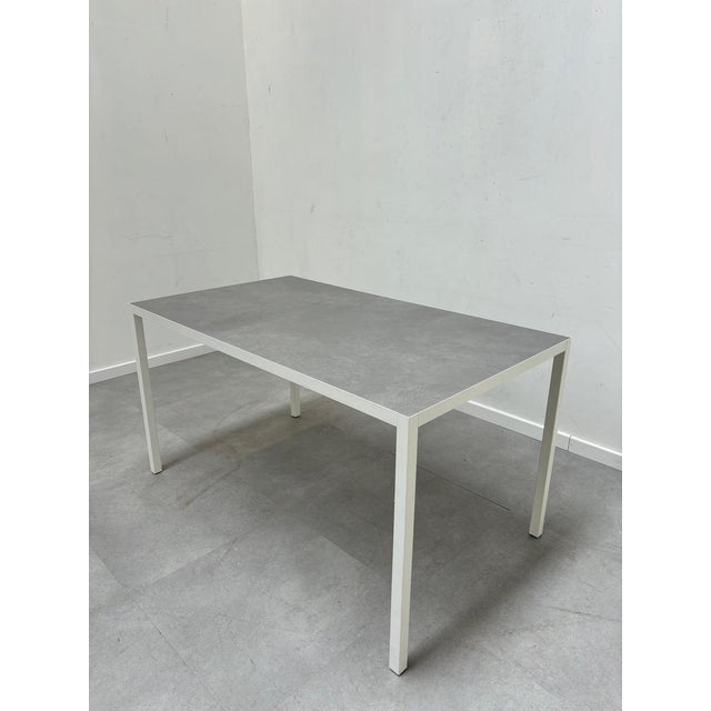 Vintage Grey & White Ceramic Table For Sale - Image 5 of 5