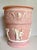 1970s Pink Neoclassical Roman Relief Cachepot Planter, Attributed to Incolay For Sale - Image 11 of 11