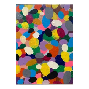 2018 Chinese Contemporary Abstract Colorful Carved Oil Painting