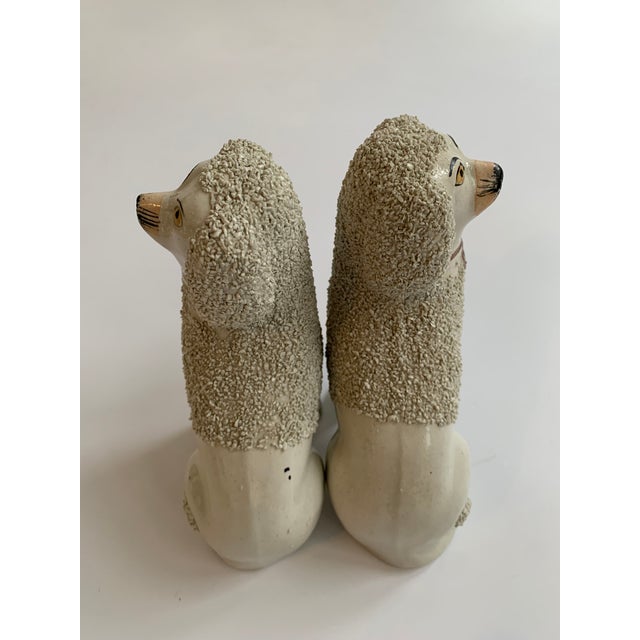 Ceramic 19th Century Staffordshire Poodles - a Pair For Sale - Image 7 of 13