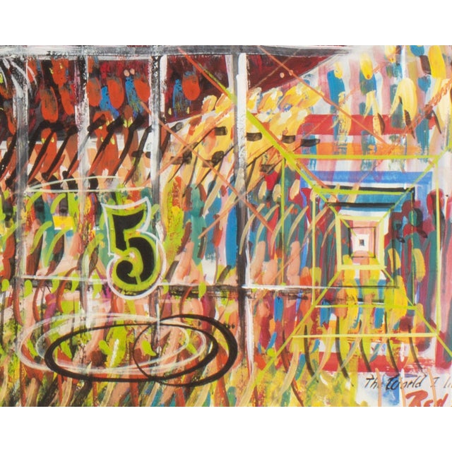 Contemporary “The World I Live In” Abstract Gouache Painting by Red S. For Sale - Image 3 of 8