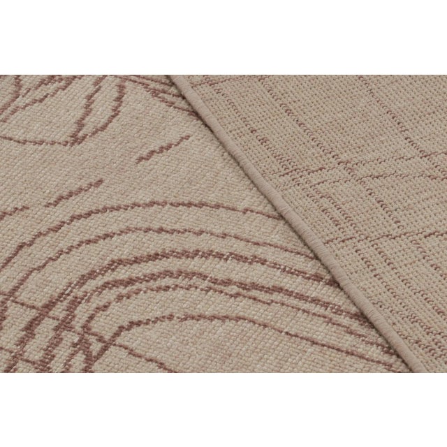 Textile Rug & Kilim’s Distressed Style Abstract Runner in Beige-Brown Geometric Pattern For Sale - Image 7 of 7