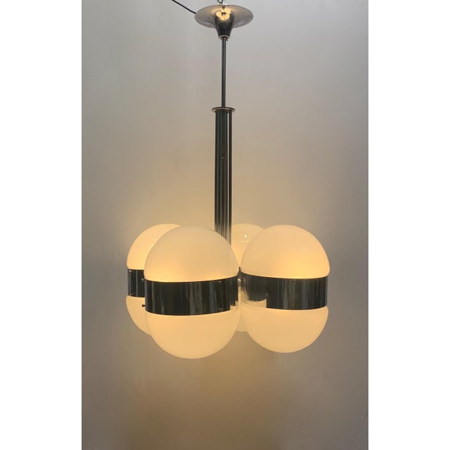 1960s Chandelier attributed to Artemide Tetraclio, 1960s For Sale - Image 5 of 6
