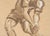 Evelyne Luez, Depicting a Rugby Player in Action, Watercolor on Crumpled Paper For Sale - Image 3 of 7