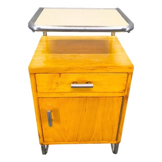 Bauhaus Chrome Tubular Nightstand with Glass Top, 1930s For Sale