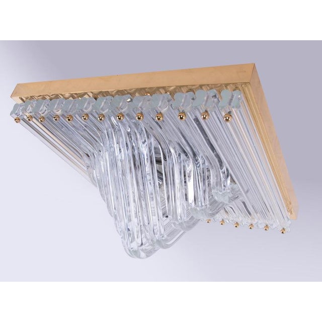 Quadriedri Curvati Murano Glass Flush Mount in the style of Venini, Italy, 1970s For Sale - Image 12 of 14