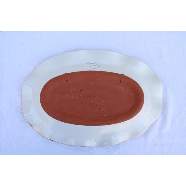 Yellow Late 20th Century MacKenzie-Childs Honeymoon Dandy Lion Yellow 16” Scalloped Platter For Sale - Image 8 of 16