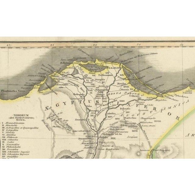 Paper Egypt Nile Valley Map by Danville, 1765 For Sale - Image 7 of 9