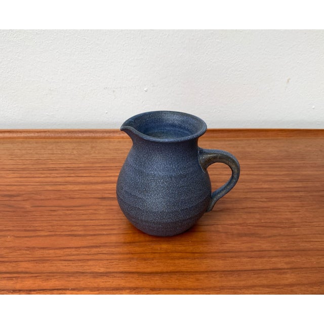 Vintage German Blue Ceramic Jug, 1970s For Sale - Image 14 of 18