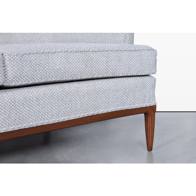 Wood Mid-Century Modern Curved Walnut Sofa by Erwin Lambeth and Tomlinson, 1950s For Sale - Image 7 of 14
