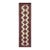 Geometric Persian Tribal Ivory/Red Wool Runner Rug- 2'6'' X 9'9'' For Sale