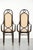 Vintage Long John High Back Armchairs in Curved Wood with Cane Seats from Thonet, Set of 2 For Sale - Image 3 of 13