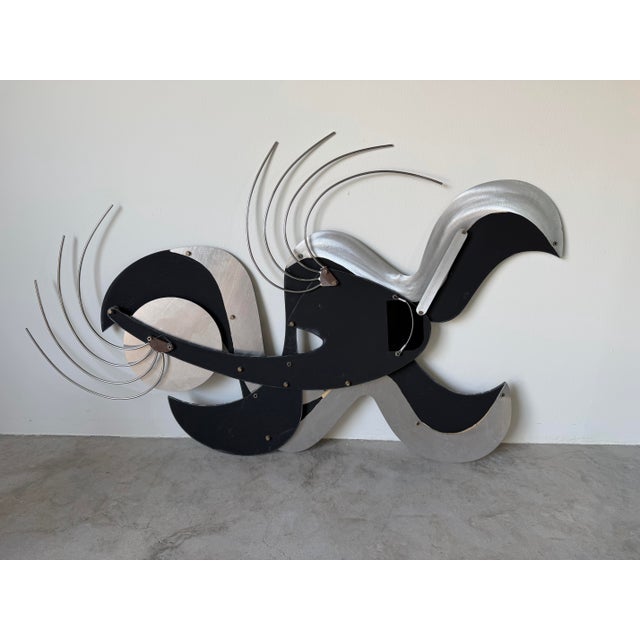 Large 1980s Shlomi Haziza Postmodern Abstract Zebra Wall Art Sculpture For Sale - Image 13 of 13