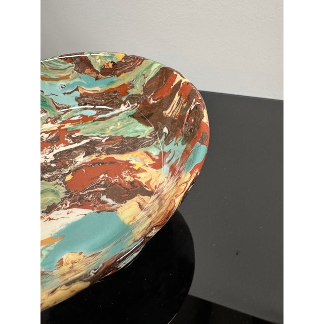 Brown Brown and Green Compotier Bowl by Casa Gusto For Sale - Image 8 of 10