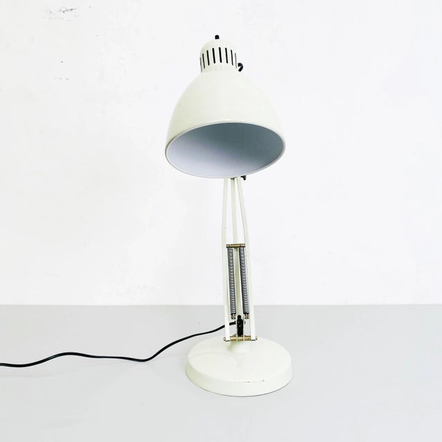 Norwegian Naska Loris Table Lamp in White Metal by Jac Jacobsen for Luxo, 1950s For Sale - Image 6 of 13