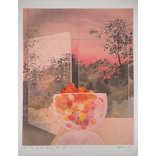 Pierre Garcia-Fons, Cerises devant la fenêtre ouverte, Lithograph For Sale
