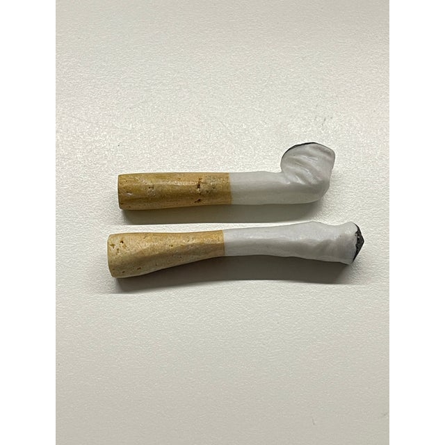 Pop Art Sculptural Hand-Carved Carrara Marble Cigarette Butts, Tuscany, Italy, 1950s, Set of 2 For Sale - Image 4 of 13