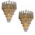 Murano Chandeliers in Amber Color in the style of Venini, Set of 2 For Sale
