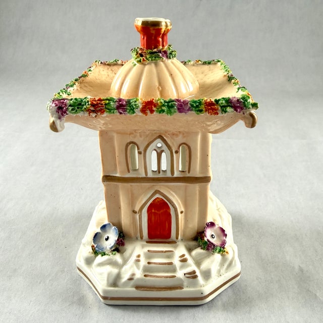 Staffordshire Salmon Roof Bocage Pastille Burner For Sale In Philadelphia - Image 6 of 13