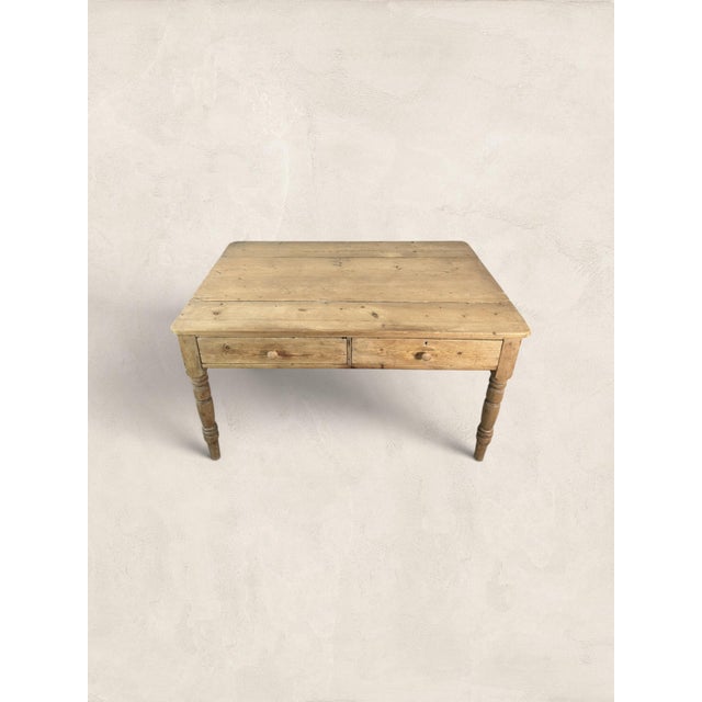 Late 19th Century Antique English Pine Farmhouse Table For Sale - Image 4 of 8