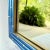 Vintage Faux Bamboo Wall Mirror in Metallic Blue With Gilt Accents – Newly Paintd For Sale - Image 12 of 12