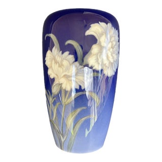 Vintage Royal Copenhagen 1937 Blue Flower Pattern 7.25”vase For Sale