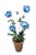 Metal Hand-Crafted Metal Blue Botanical Arrangement in Aged Terracotta Pot For Sale - Image 7 of 12