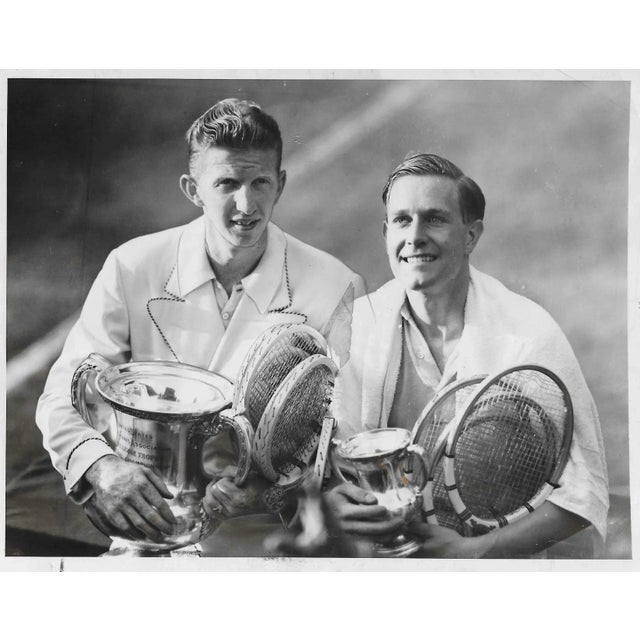 1937 Tennis Championships Don Budge Black and White Photograph For Sale - Image 4 of 4