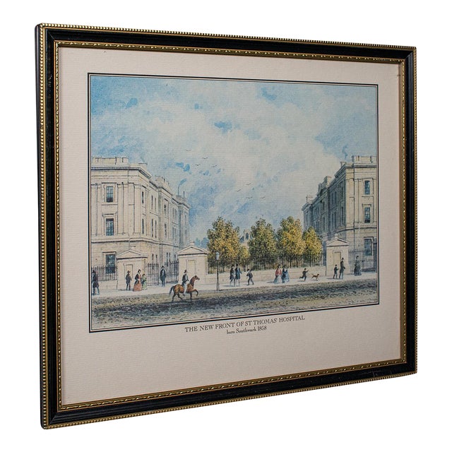 Antique Hospital Picture, St Thomas' London, Engraving, Art, Medical, Victorian For Sale