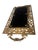 A well-cast brass-plated vanity piece in the Victorian Baroque Revival manner. The border is fully pierced and reticulated...