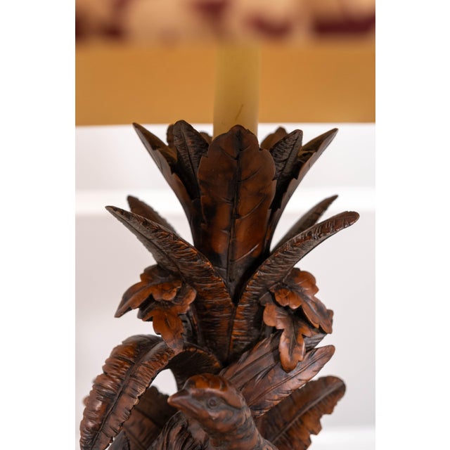 1990s Decorative Pheasant Base Table Lamp W. Shade For Sale - Image 10 of 17