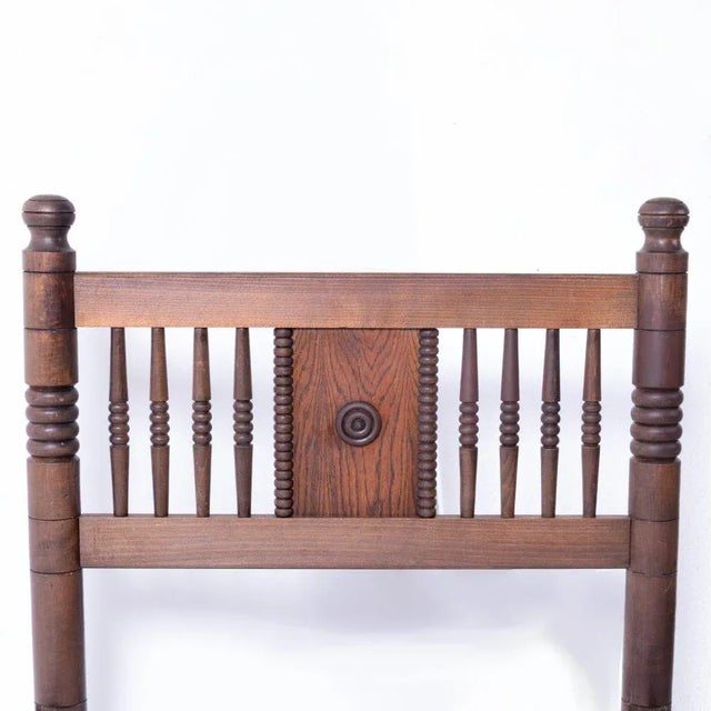 1940's French Carved Wood Bed Attributed to Charles Dudouyt For Sale - Image 9 of 12