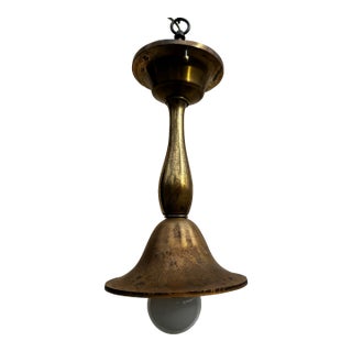 Vintage Brass Ceiling Pendant For Sale