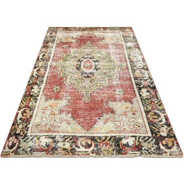 1960s 1960s Turkish Oushak Rug For Sale - Image 5 of 7