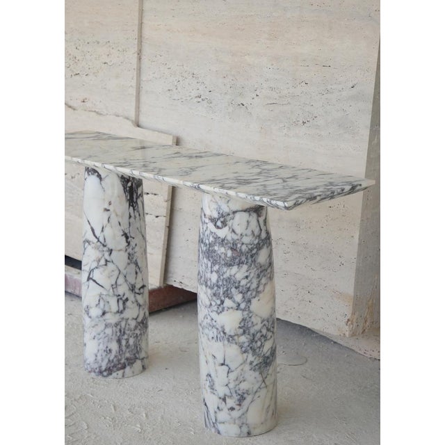 Mid-Century Modern Marble Mario Console Table by My Habitat Design For Sale - Image 3 of 9