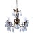 1950s Vintage Spanish Chandelier With Crystal Prisms For Sale