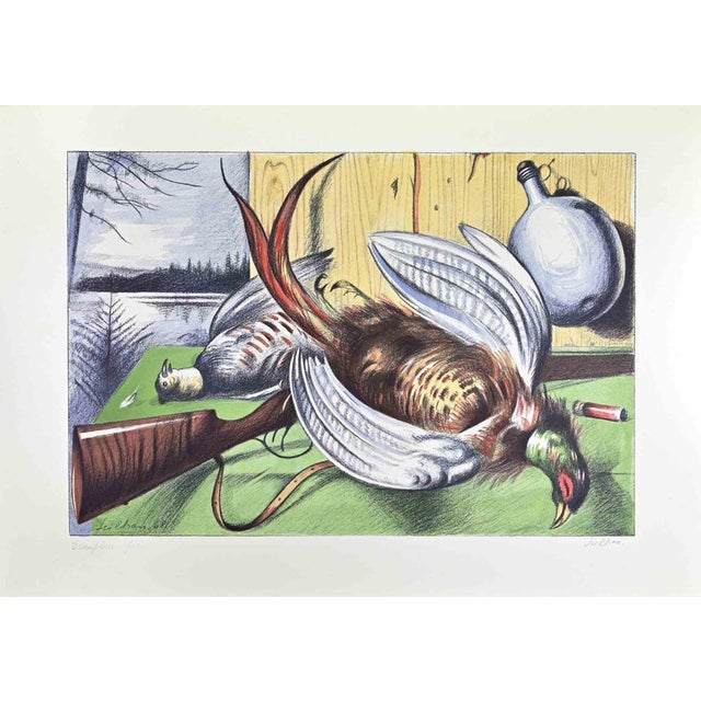 Modern Gregorio Sciltian, After the Hunt, Lithograph, 1968 For Sale - Image 3 of 3