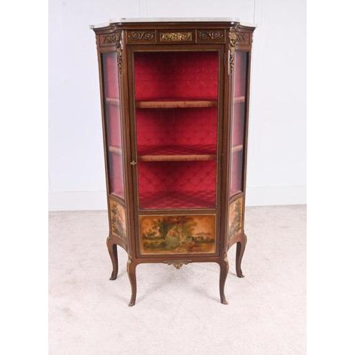 French Painted Display Cabinet from Vernis Martin, 1900s For Sale - Image 4 of 13