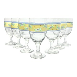 Pfaltzgraff “Summer Breeze” Set of 7 Iced Tea or All Purpose Glasses For Sale