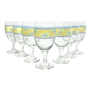 Pfaltzgraff “Summer Breeze” Set of 7 Iced Tea or All Purpose Glasses