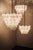 Metal NOIR Lotus Milk Glass Chandelier, Large For Sale - Image 7 of 8
