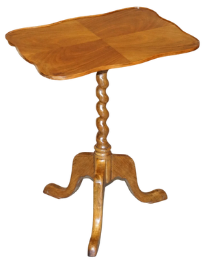 Victorian Walnut Tilt Top Side Occasional Tripod Table, 1880s