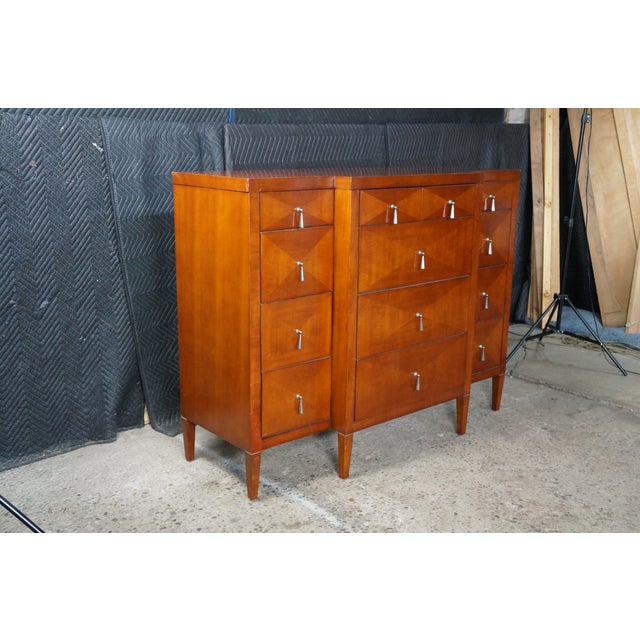 Late 20th Century Michael Vanderbyl for Baker Furniture Archetype Cherry Dresser Console Chest 54", Attributed For Sale - Image 6 of 18