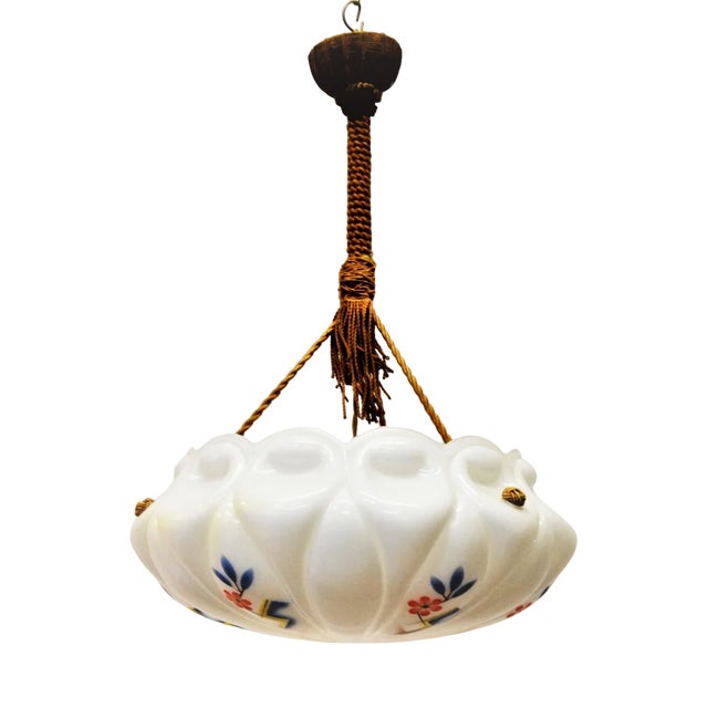 Polish Art Nouveau Hanging Lamp, 1920s For Sale